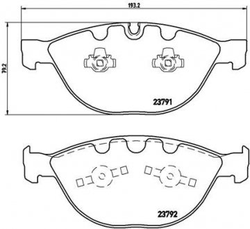 Колодки тормозные (передние) BMW 5 (E60)/6 (E63)/7 (E65/E66/E67) 04- BREMBO P06047