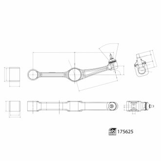 Рычаг подвески (передний/снизу/сзади) Tesla Model S/Model X 12- SWAG 33102986