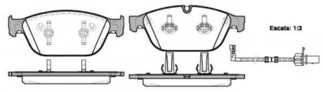 Колодки тормозные (передние) Audi A8/Q5 10- REMSA 1443.02