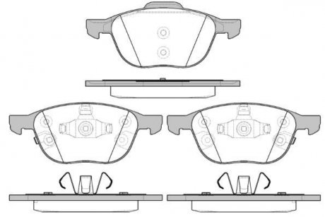 Колодки тормозные (передние) Ford C-Max/Focus/Mazda 3/5 03- REMSA 1082.12 (фото 1)