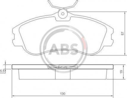 Колодки тормозные (передние) Citroen Berlingo/Peugeot Partner 96- A.B.S. 37152