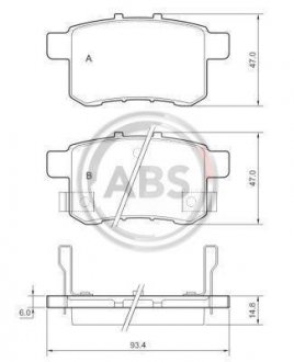 Колодки тормозные (задние) Honda Accord VIII/IX 08- A.B.S. 37756