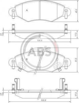 Колодки гальмівні перед. Yaris (01-05) A.B.S. 37309