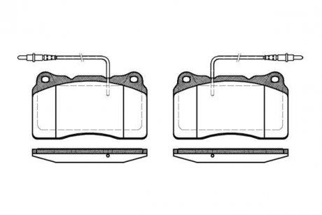 Колодки тормозные (передние) Citroen C8 02-/Peugeot 208 12-/ 3008 09-17/ 607/807 02- REMSA 0666.14 (фото 1)