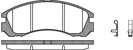 Колодки тормозные (передние) Mitsubishi Outlander/Lancer/Pajero REMSA 0354.32 (фото 1)