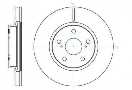 Диск тормозной (передний) Lexus IS/Toyota Crown 09- (296x28) REMSA 61076.10