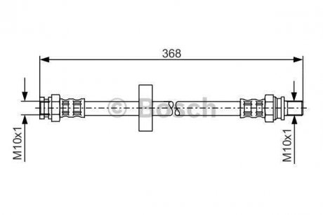 Шланг гальм. задн. SMART FORTWO -07 BOSCH 1987481180 (фото 1)
