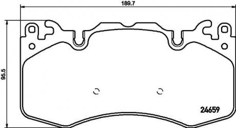 Гальмівні колодки пер. Range Rover 09- (brembo) HELLA 8DB355016-151