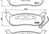 Колодки гальмівні задні Jeep Grand Cherokee III/IV 04- BREMBO P37011 (фото 1)