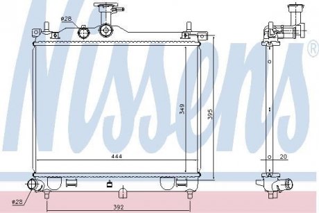 Радіатор охолоджування NISSENS 67610