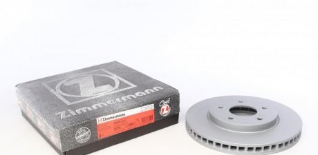 Диск гальмівний (передній) Nissan Leaf 10- (283x28) (з покриттям) (вентильований) ZIMMERMANN 200.2538.20 (фото 1)
