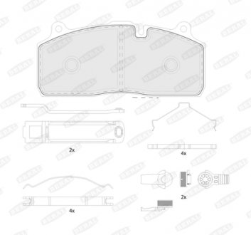 Комплект гальмівних колодок, дискове гальмо BERAL BCV29274TK