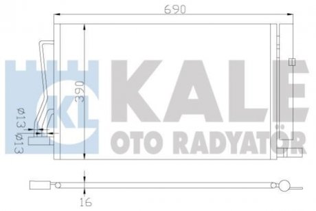 FORD Радиатор охлаждения Fiesta V,Fusion,Mazda 2 1.25/1.6 01- Kale 349600
