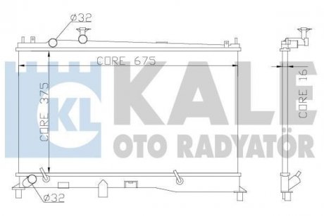 MAZDA Радиатор охлаждения с АКПП Mazda 6 2.0 02- Kale 360000 (фото 1)