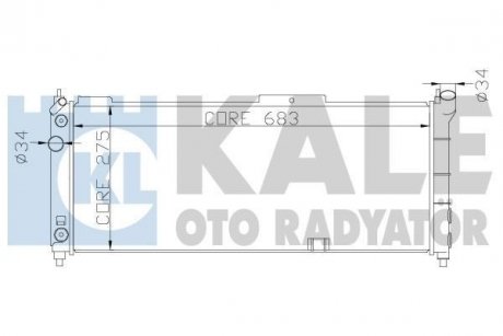 OPEL Радиатор охлаждения Combo,Corsa B 1.2/1.6 Kale 371100