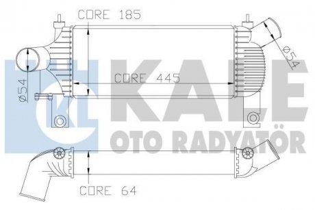 NISSAN Интеркулер Navara,Pathfinder 2.5dCi 05- Kale 342355 (фото 1)