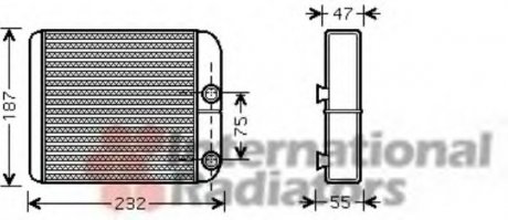 Радіатор обігрівача MITSUBISHI L200/GALANT5 ALL 96-03 (вир-во) Van Wezel 32006186 (фото 1)