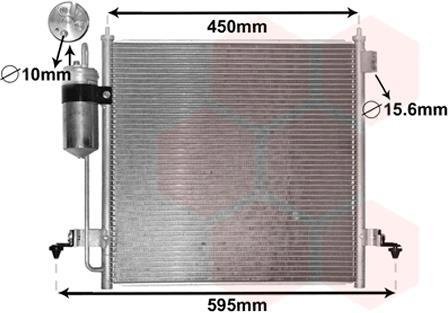 Конденсор кондиціонера MITSUBISHI L200 06>15 Van Wezel 32005218
