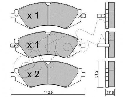 CHEVROLET гальмівні колодки передн. Lacetti, Epica 2.0 CIFAM 822-294-0 (фото 1)