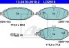 Комплект гальмівних колодок з 4 шт. дисків ATE 13.0470-2610.2 (фото 1)