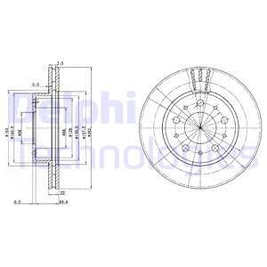 VOLVO диск гальмівний передній 740-760,940-960 Delphi BG2425