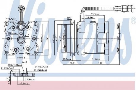 Компресор кондиціонера DAF 95 XF NISSENS 89078