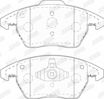 AUDI гальм колодки передн. A1 1.8 TFSI 15-18, SEAT IBIZA IV SC 1.8 TSI Cupra 15-16, VW BEETLE 2.0 TDI 14-18 Jurid 573852J (фото 1)