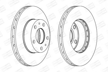 FIAT диск гальмівний передн.Ducato,Citroen Jumper,Peugeot 94- CHAMPION 563026CH