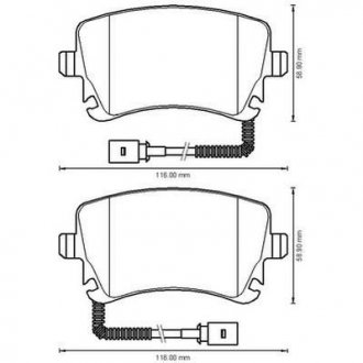 VW гальмівні колодки задн (з датчиками! Audi A4/A6/A8 04-T5 Jurid 573225J