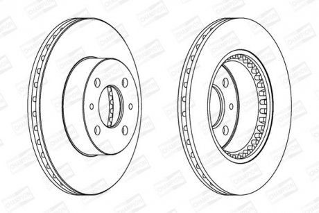 RENAULT диск гальмівний передн.Laguna 1.8I/2.0I,2.2D 95- CHAMPION 561592CH (фото 1)