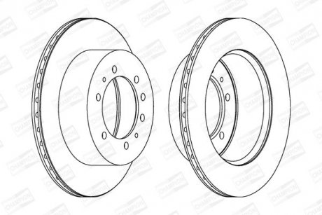 NISSAN диск гальмівний задн.Patrol 2.8/4.2 88- CHAMPION 562223CH-1
