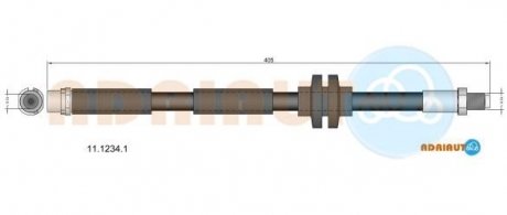 FIAT шланг гальм. передн. Croma 05- ADRIAUTO 11.1234.1