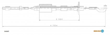 OPEL трос зчеплення Ascona,Kadett D ADRIAUTO 33.0107