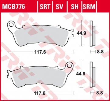 Гальмівні колодки скутерні TRW MCB776SRM