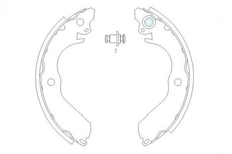 PARTS MITSUBISHI Щеки торм. COLT V 1300 00-03, LANCER VI (CJ_, CP_) 1.5 12V 96-03 KAVO KBS-6411 (фото 1)