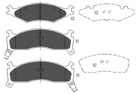 PARTS KIA Тормозные колодки передн.Sportage 94- KAVO KBP-4008