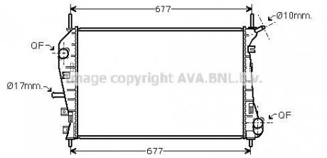 FORD Радіатор охолодження Mondeo III 2.0/3.0i/TDCi 00- AVA COOLING FDA2376 (фото 1)