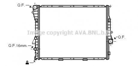 BMW радіатор охолодження X5 E53 3.0d/3.0i/4.4 00- AVA COOLING BWA2275 (фото 1)