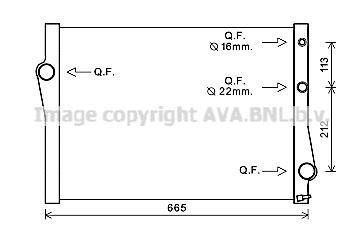 AVA BMW Радіатор охолодження X5 Е70, Е71 3.0d/4.0d AVA COOLING BWA2471