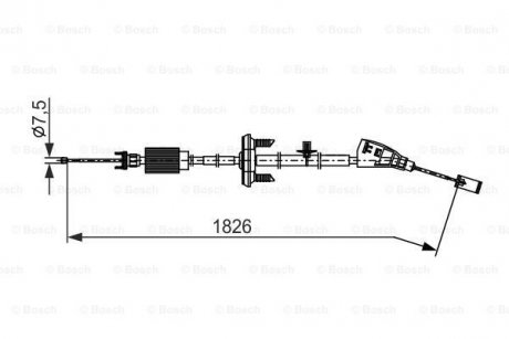 Трос ручного гальма BOSCH 1987482799