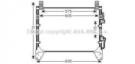 Конденсатор кондиціонера SSANGYONG REXTON (2002) 2.7 (AVA) AVA COOLING DW5142
