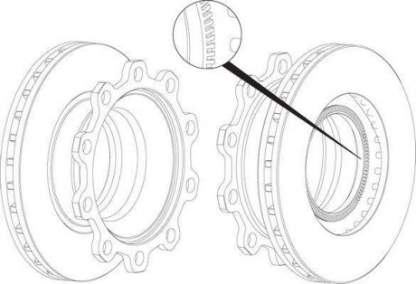 Гальмівний диск, GIGANT SMB, 430мм ABS, Knorr SB/SN7; Haldex DB20; Wabco Pan22 BERAL BCR199A