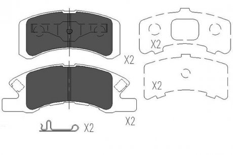 PARTS MITSUBISHI колодки гальм. передн. Space Star 1,0-1,2 12- KAVO KBP-1511