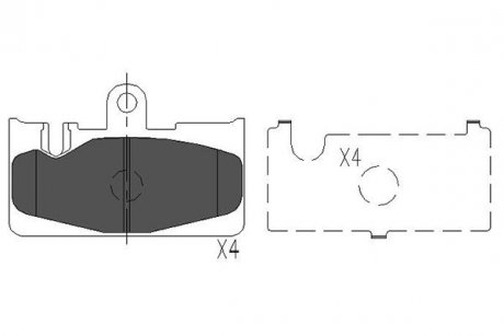 PARTS TOYOTA Гальмівні колодки задн.Lexus LS (FE) 430 00- KAVO KBP-9073