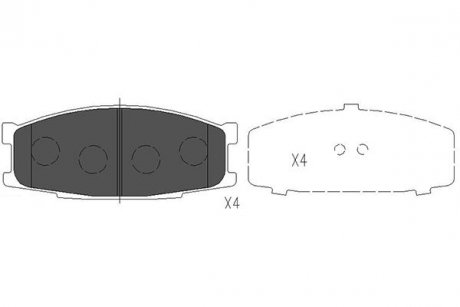 PARTS MITSUBISHI К-т гальмівних колодок передніх Canter KAVO KBP-5527