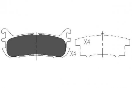 PARTS MAZDA гальмівні колодки задн.MX-5 II 94- KAVO KBP-4540