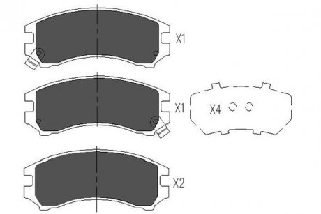 PARTS SUZUKI гальмів.колодки передн.Swift 90- KAVO KBP-8513 (фото 1)