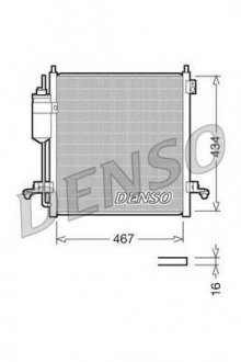 Конденсатор кондицiонера MITSUBISHI L200 \'\'05-15 DENSO DCN45001