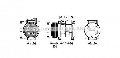 Компресор кондиціонера CHRYSLER 300M/ CHRYSLER VOYAGER (AVA) AVA COOLING CRAK062