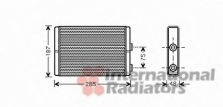 Радіатор пічки Citroen Jumpy/Fiat Scudo 1.6-2.0 JTD 06- Van Wezel 17006325